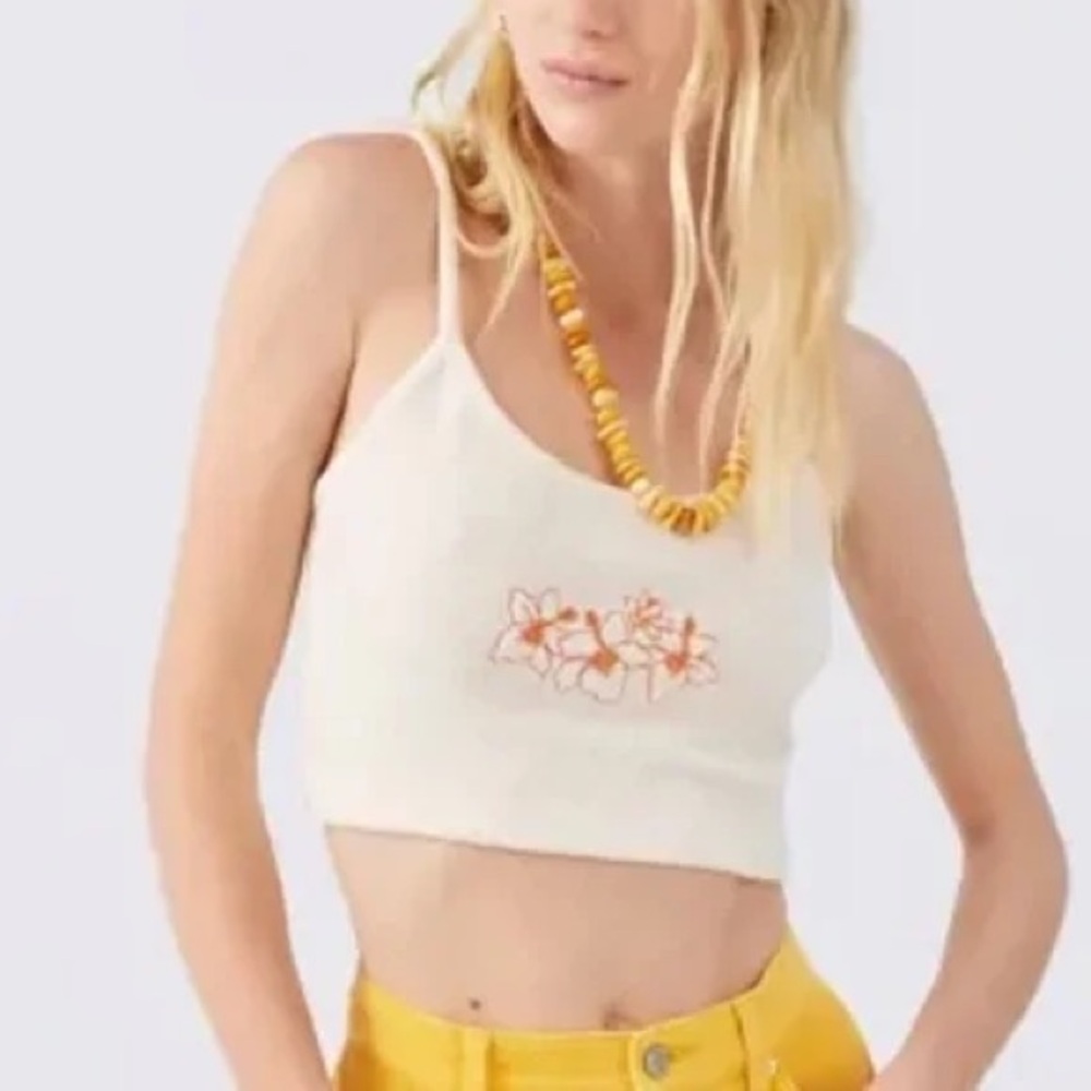Urban Outfitters Hibiscus Terry Crop Top NEW!
